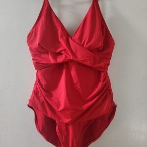 Tommy Bahama Red One-Piece Swimsuit 16 Tall